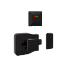 Moda Series Emergency Release Slide Lock and Indicator Set - Designer Black - With Screw Fixings in Designer Black