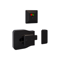 Moda Series Emergency Release Slide Lock and Indicator Set - Designer Black - With Screw Fixings in Designer Black