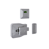 Moda Series Slide Lock and Indicator Set - Satin Chrome Plate - With Screw Fixings in Satin Chrome