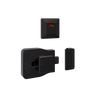 Moda Series Slide Lock and Indicator Set - Designer Black - With Screw Fixings in Designer Black