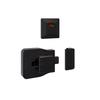 Moda Series Slide Lock and Indicator Set - Designer Black - With Screw Fixings in Designer Black