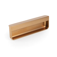 Momo MOULE Edge Flush Cabinet Pull in brushed dark bronze with sleek, minimalist design and smooth edge finish.