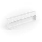 Momo MOULE Edge Flush Cabinet Pull in white with sleek, modern design showing smooth, edge-mounted handle on cabinet surface.