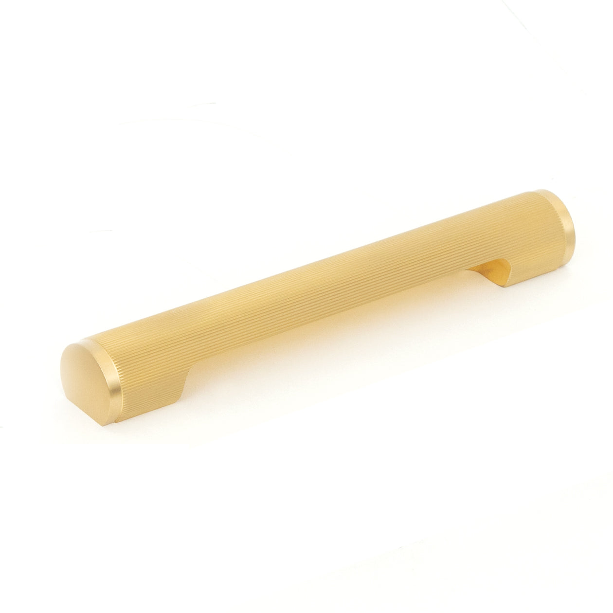 MANHATTAN 160MM SOLID BRASS LINED PULL HANDLE BRUSHED SATIN BRASS in Brushed Satin Brass