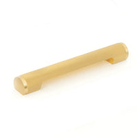 Momo MANHATTAN cabinet pull handle in black satin finish, sleek metal design for modern furniture drawers and cabinets.