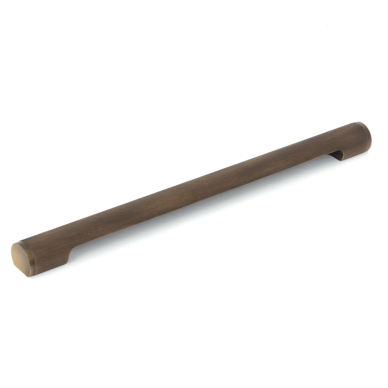 Momo MANHATTAN cabinet pull handle in bronze finish, sleek modern design for kitchen or furniture cabinet doors.