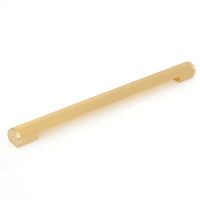 Momo Manhattan cabinet pull handle in black satin finish with sleek, modern design for kitchen or furniture drawers.