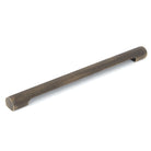 Momo MANHATTAN cabinet pull handle in dark bronze finish, sleek metal design for kitchen or bathroom cabinets.