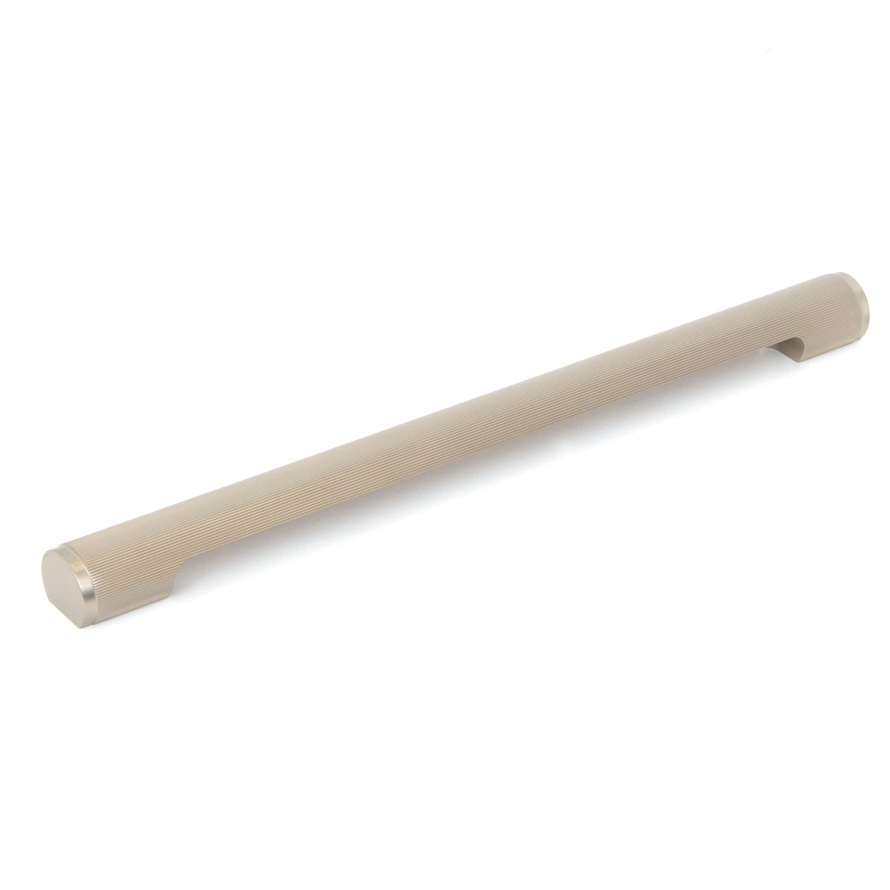 Momo MANHATTAN Cabinet Pull Handle in dark bronze finish, shown mounted on a cabinet door. Stylish, modern hardware for furniture.
