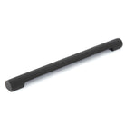 Momo Manhattan cabinet pull handle in matte black finish, modern design for kitchen or furniture cabinetry.