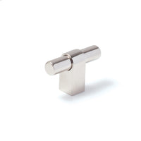 Momo MAIDA cabinet T-pull handle in matte nickel finish, featuring a sleek, modern design for kitchen or furniture doors.