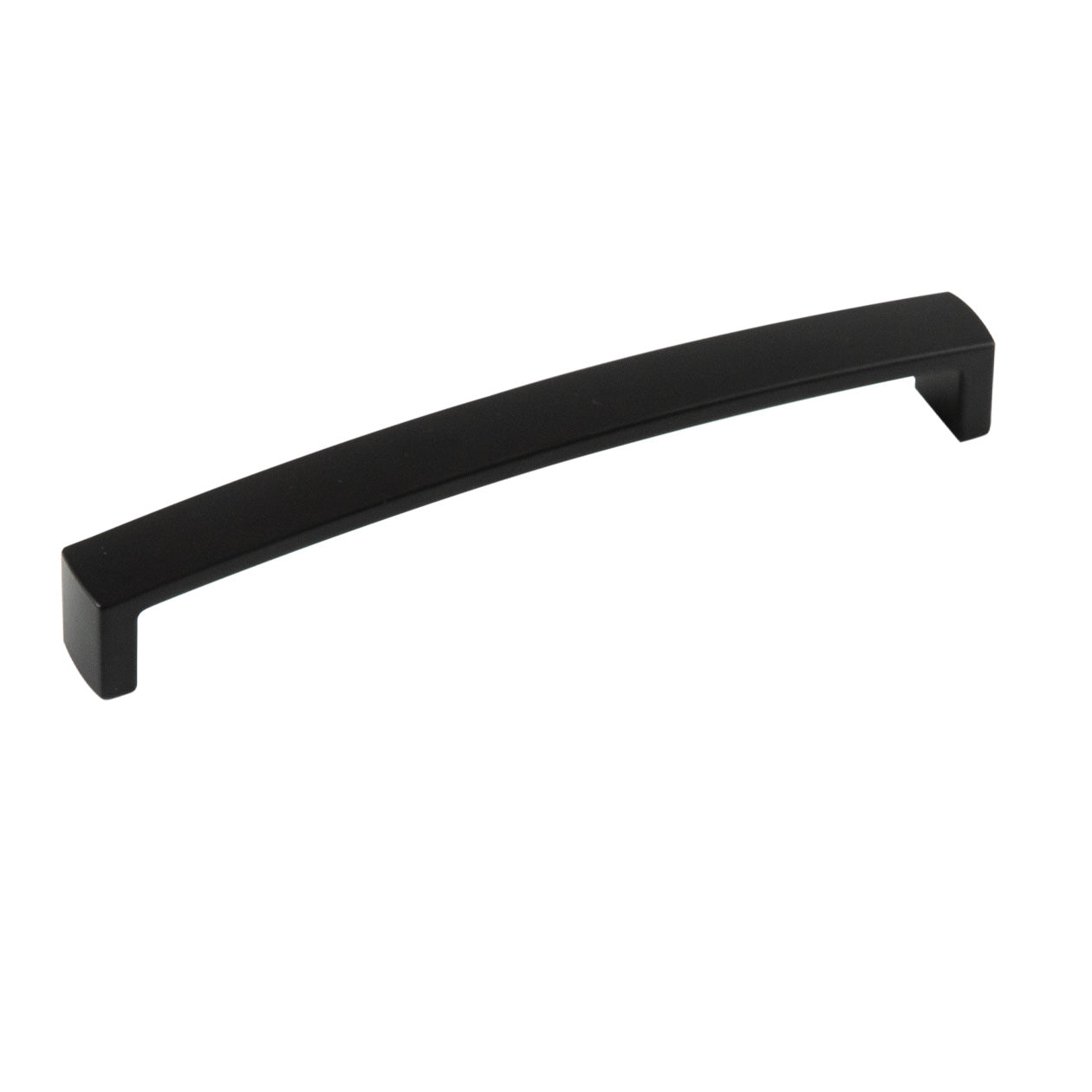 Momo New Hampton cabinet pull handle in matte black finish, sleek metal design for kitchen or furniture drawers.