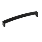 Momo New Hampton cabinet pull handle in matte black finish, sleek metal design for kitchen or furniture drawers.