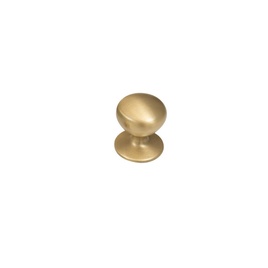 NEW HAMPTON ROUND KNOB 32MM MATT BRASS in Brass Matt