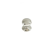 Momo New Hampton cabinet knob in polished nickel finish, featuring a classic round design for furniture hardware.