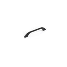 Momo NEW PRATO cabinet pull handle in matte black finish attached to a cabinet door, showcasing sleek modern design