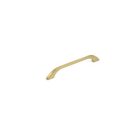 Momo NEW PRATO cabinet pull handle in brushed metal finish, mounted on a cabinet door for easy opening and stylish storage.