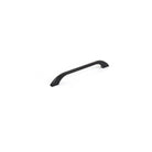 Momo NEW PRATO cabinet pull handle with a sleek, modern design in a matte black finish, mounted on a cabinet door.