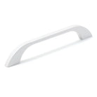 Momo NEW PRATO cabinet pull handle in white with sleek, modern design and smooth finish for kitchen or bathroom cabinets