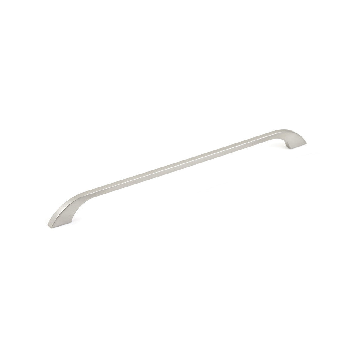 Momo NEW PRATO cabinet pull handle in dark bronze finish, sleek modern design with curved shape for furniture drawers and cabinets.