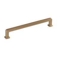 Momo OTTO cabinet pull handle in brushed stainless steel with sleek, modern design and curved grip for easy opening.