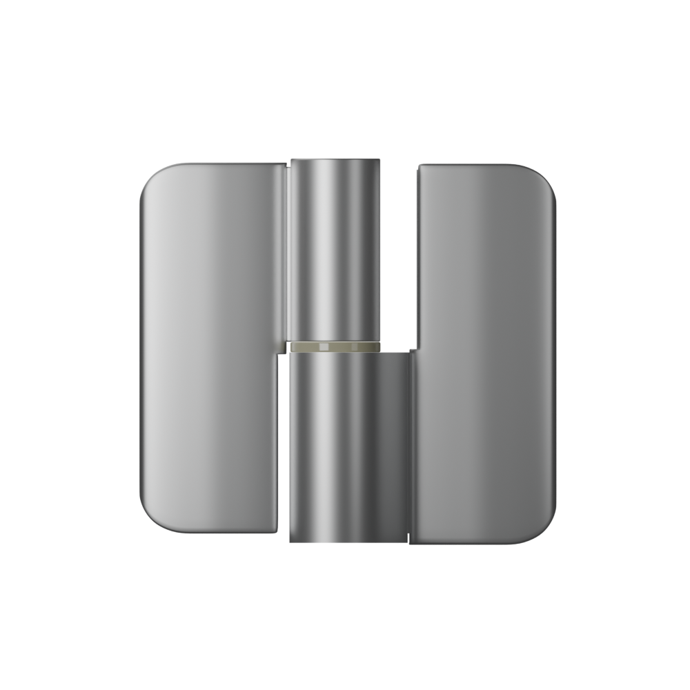 Overlapping Lift Off Spring Hinges (Each) to suit 13mm Thickness Material ? With Screw Fixings in Satin Chrome