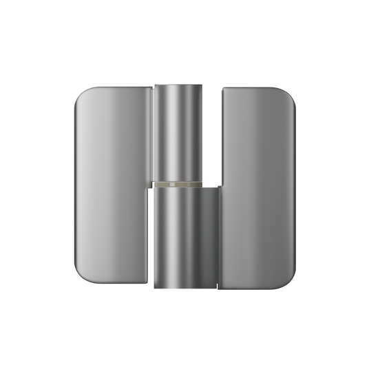 Overlapping Lift Off Spring Hinges (Each) to suit 13mm Thickness Material ? With Screw Fixings in Satin Chrome