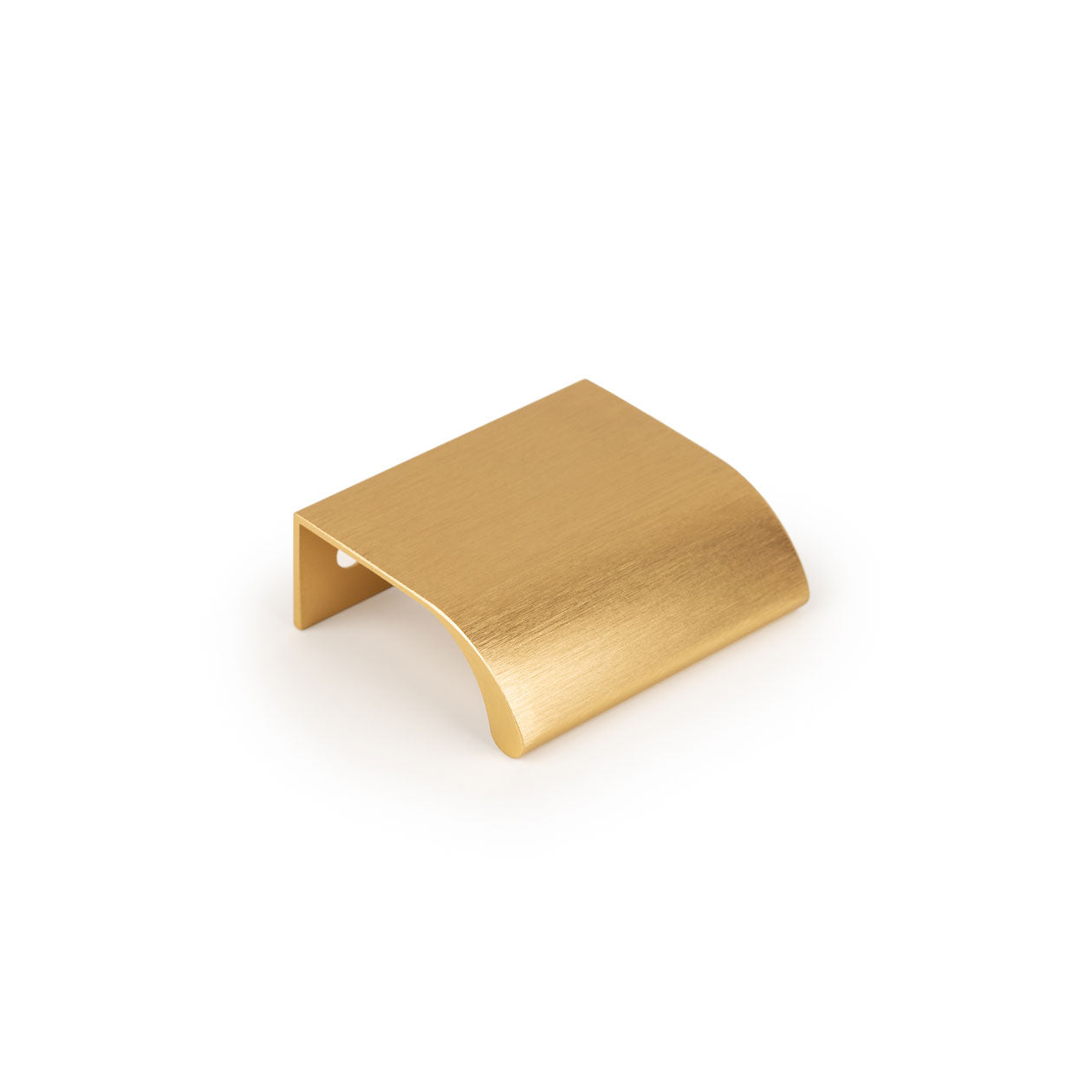 Momo ONA Edge Pull in black and brass finish, featuring sleek modern design for cabinet or drawer hardware.