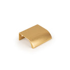 Momo ONA Edge Pull in black and brass finish, featuring sleek modern design for cabinet or drawer hardware.