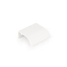 Momo ONA Edge Pull in white finish showing sleek, modern handle design with smooth surface and ergonomic grip.