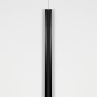 Momo ONA Long Edge Pull in black finish, close-up of sleek, modern cabinet handle with curved design and metal construction.