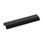 Momo ONA Edge pull handle in black and silver with sleek modern design, mounted on a door or cabinet.