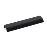 Momo ONA Edge pull handle in black and silver with sleek modern design, mounted on a door or cabinet.