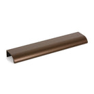 Momo ONA Edge Pull in matte bronze finish, featuring a sleek modern design suitable for cabinets or drawers.