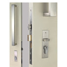 OZI-3-Combos - Right Hand SS inside plate 120x30x3mm outside plate 120x30x3mm Pull handle set 400mm Std striker kit Order extended striker for pivot doors   in Satin Stainless