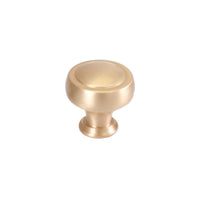 Momo PELLARO cabinet knob in brushed metal finish, featuring a sleek, modern design for kitchen or furniture cabinetry.