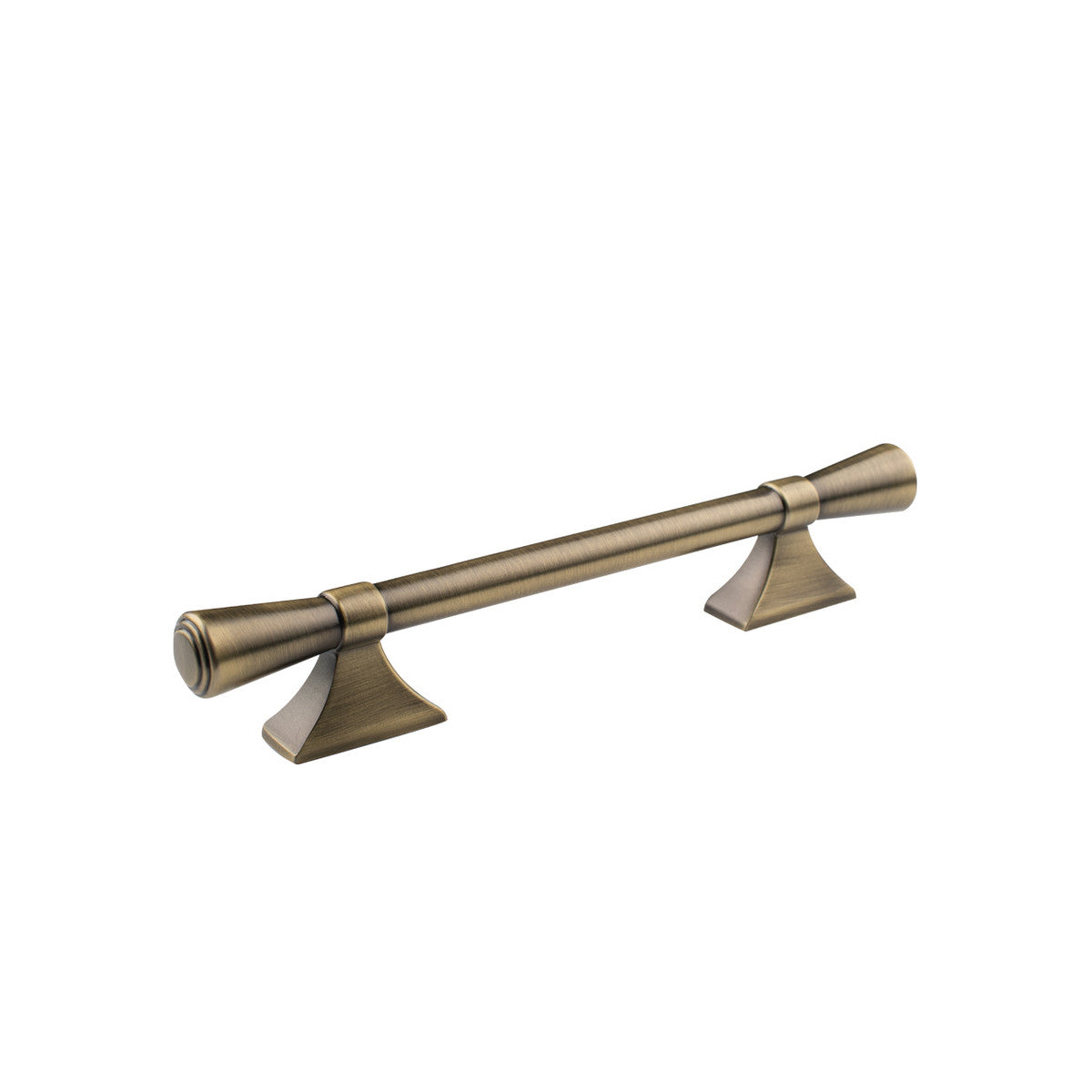Momo Pembrey cabinet pull handle in dark bronze finish with a sleek, curved design for kitchen or furniture drawers.