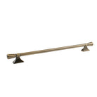 Momo Pembrey cabinet pull handle in dark bronze finish, with a sleek curved design, mounted on a cabinet door.