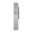 Pair of Formani ONE T-Lever door handles with 15Ø on rectangular backplates, featuring sleek modern design.