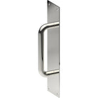 Pull Handle on Plate, Visible Fix  (300mm x 75mm x 2mm). Pull Handle (150 x 16mm) in Polished Stainless Steel