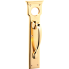 Pull Handle Cylinder Hole Polished Brass H255xW70xP57mm in Polished Brass