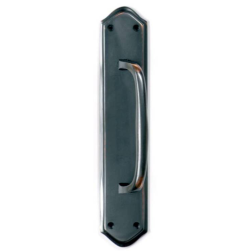 Pull Handle Offset Backplate Antique Copper H250xW50xP50mm in Antique Copper