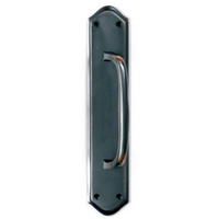 Pull Handle Offset Backplate Antique Copper H250xW50xP50mm in Antique Copper