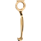 Pull Handle Cylinder Hole Polished Brass H185xW50xP28mm in Polished Brass