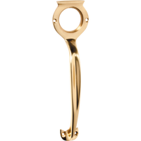 Pull Handle Cylinder Hole Polished Brass H185xW50xP28mm in Polished Brass