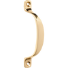 Pull Handle Offset Polished Brass H100xP20mm in Polished Brass