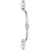Pull Handle Offset Banded Chrome Plated H180xP41mm in Chrome Plated