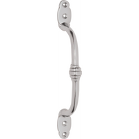 Pull Handle Offset Banded Satin Chrome H180xP41mm in Satin Chrome