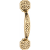 Pull Handle Ornate Polished Brass H170xW38xP32mm in Polished Brass