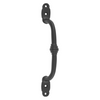 Pull Handle Offset Banded Matt Black H180xP41mm in Matt Black